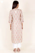 Terry Voile Kurta With Kota Dupatta In Floral Block Print