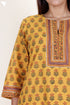 Khaadi Kurta And Kota Doria Dupatta Set With Block Print