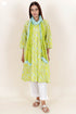 Cambric Cotton Kurta And Kota Doria Dupatta Set In Block Print