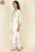 Bengal Cotton Cream Kurta and Dupatta Set In Block Print