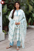 Chanderi Silk Kurta Dupatta Set In Floral Block Print