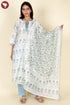 Chanderi Silk Kurta Dupatta Set In Floral Block Print