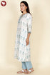 Chanderi Silk Kurta Dupatta Set In Floral Block Print