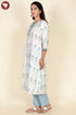 Chanderi Silk Kurta Dupatta Set In Floral Block Print
