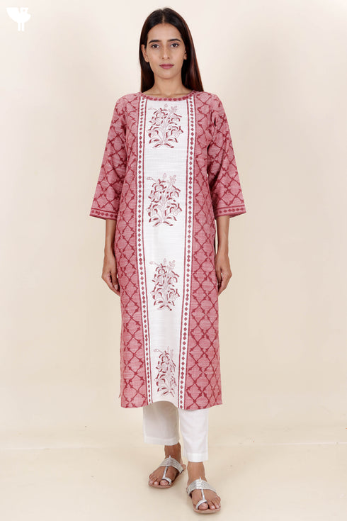 Khaadi Cotton Kurta In Block Print