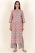 Cambric Cotton Kurta In Floral Block Print