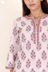 Cambric Cotton Kurta In Floral Block Print