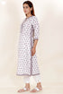 Cambric Cotton Kurta In Floral Block Print