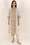 Cambric Cotton Kurta In Floral Block Print