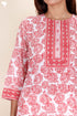 Cambric Cotton Kurta In Floral Block Print