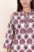 Cambric Cotton Kurta In Graphic Print