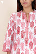 Cambric Cotton Kurta In Block Print