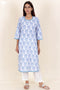 Cambric Cotton Kurta In Block Print