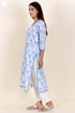 Cambric Cotton Kurta In Block Print