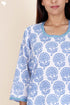 Cambric Cotton Kurta In Block Print