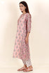 Cambric Cotton Kurta In Block Print