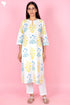 Cambric Cotton Kurta In Block Print