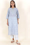Mulmul Cotton Kurta In Floral Block Print