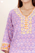 Mulmul Cotton Kurta In Floral Block Print