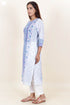 Mulmul Cotton Kurta In Floral Block Print