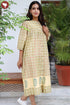 Silk Cotton Dress In Floral Block Print