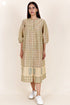 Silk Cotton Dress In Floral Block Print