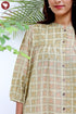 Silk Cotton Dress In Floral Block Print