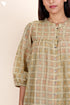 Silk Cotton Dress In Floral Block Print