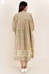 Silk Cotton Dress In Floral Block Print