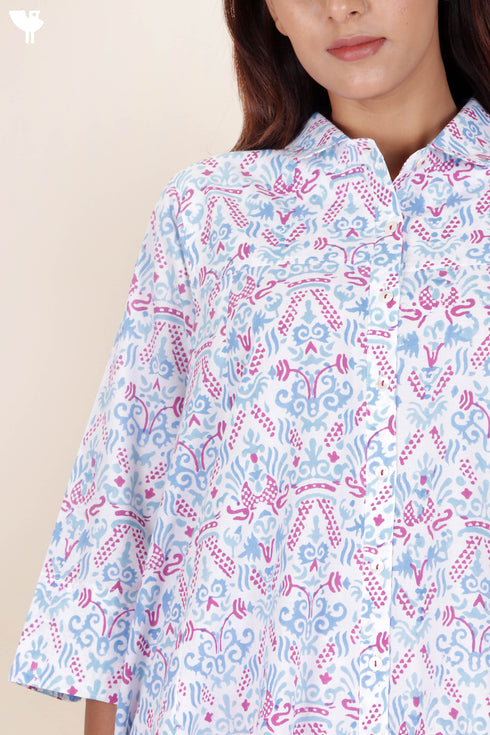 Cotton Co-Ord Set In Block Print