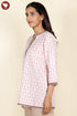 Cambric Cotton Top In Block Print