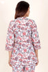 Cambric Cotton Pintucked Top In Floral Print