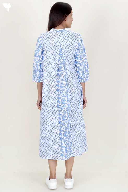 Cambric Cotton Dress In Floral Print