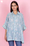 Mulmul Cotton Shirt In Floral Block Print