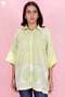 Mulmul Cotton Boxy Shirt In Floral Block Print