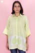 Mulmul Cotton Boxy Shirt In Floral Block Print