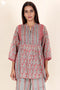 Mulmul Cotton Top In Block Print