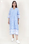 Mulmul Cotton Tiered Dress in Block Print