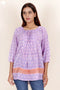 Mulmul Cotton Top In Block Print
