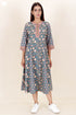 Cambric Cotton Dress In Block Print