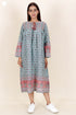 Cotton Silk Dress In Block Print
