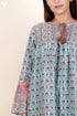 Cotton Silk Dress In Block Print