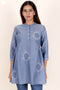 Cotton Chambray Top With Embroidery