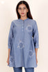 Cotton Chambray Top With Embroidery
