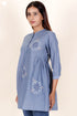 Cotton Chambray Top With Embroidery