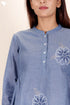 Cotton Chambray Top With Embroidery
