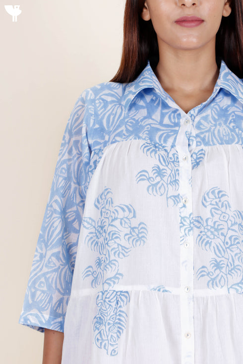 Mulmul Cotton Striped Midi Dress