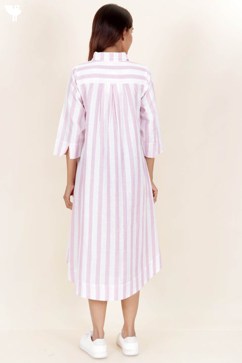 Khaadi Cotton Striped Midi Dress