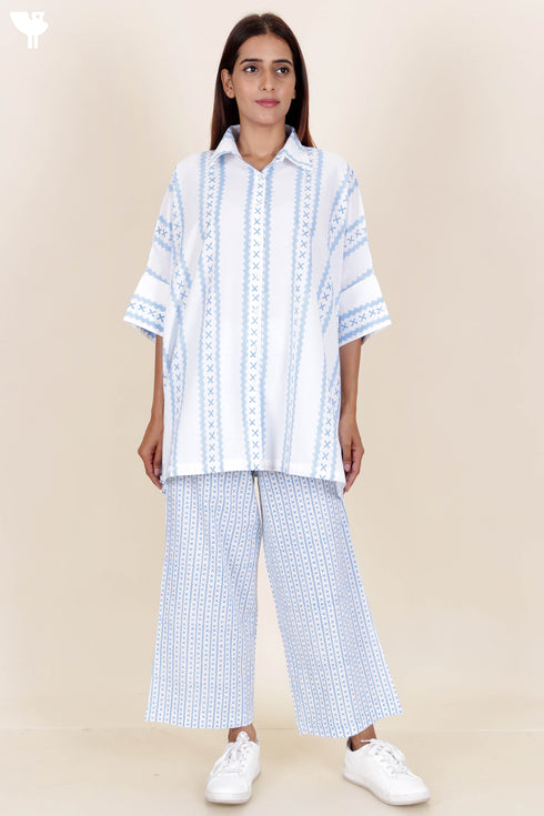 Cotton Co-Ord Set In Block Print