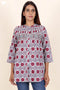 Cambric Cotton Top In Floral Print